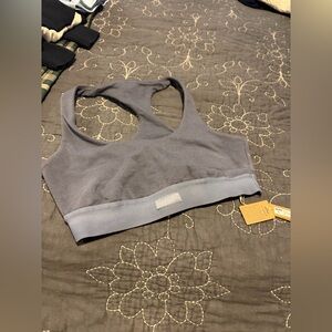 Outdoor racerback bralette steel blue small